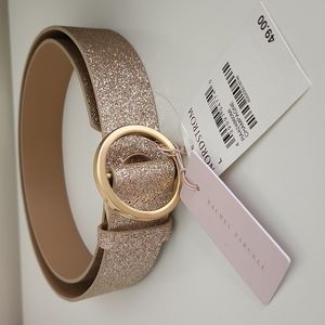 Rachel Parcell Gold Sparkle Belt, NWT